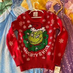 Girls grinch Christmas sweater size 6